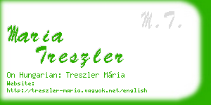 maria treszler business card